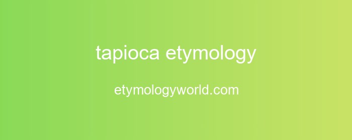 tapioca Etymology: The Origin and History of 'tapioca'